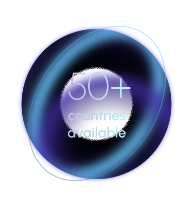 50+ countries available