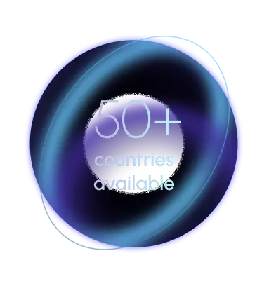 50+ countries available
